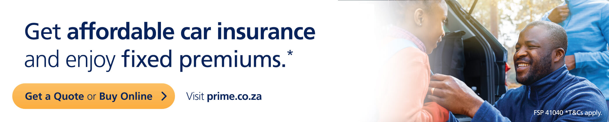 A South African family stand in front of their car, which has cheap car insurance.