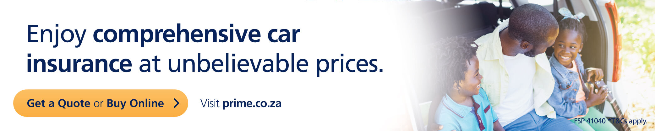 A South African lean on the back of their vehicle, which has cheap car insurance.